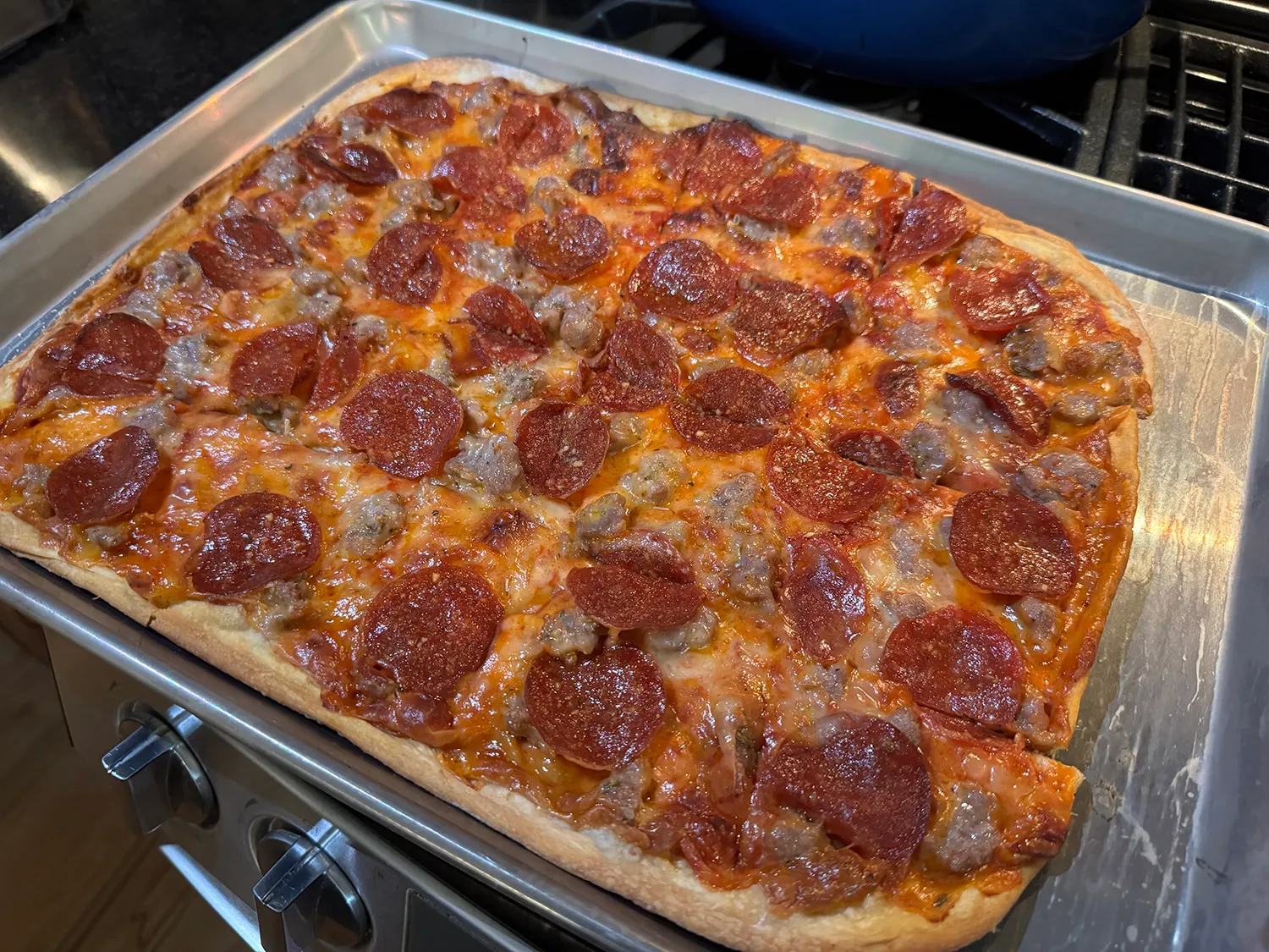 Pepperoni and sausage from Faraci Pizza