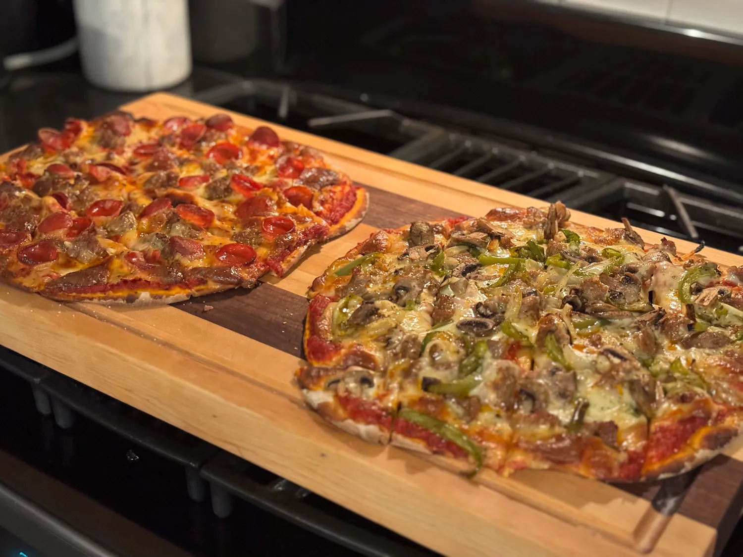 Homemade STL-style pizza