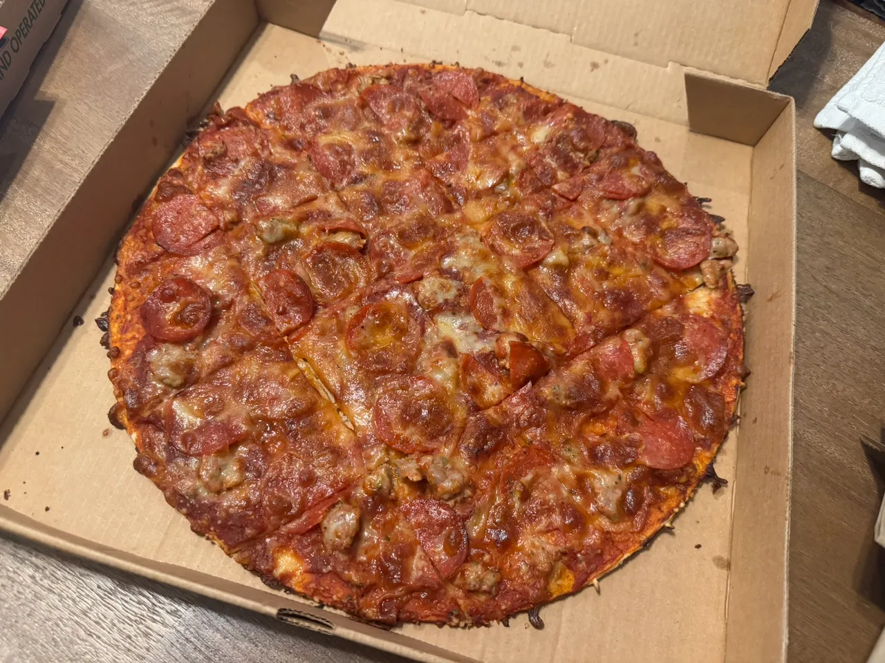 Pepperoni and sausage from Imo's